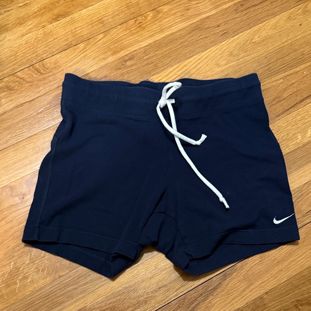 Nike Dark Blue Shorts with White Drawstring